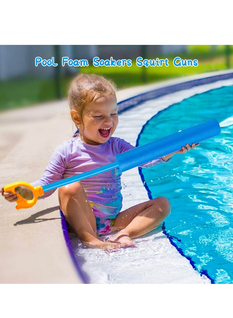 SYOSI 6Pack Water Guns Pool Foam Blaster Squirt Guns Noodle Design Lightweight 40ft Range Summer Outdoor Swimming Pool Backyard Beach Water Game Fighting Play Toys for Kids Adults - Image 5
