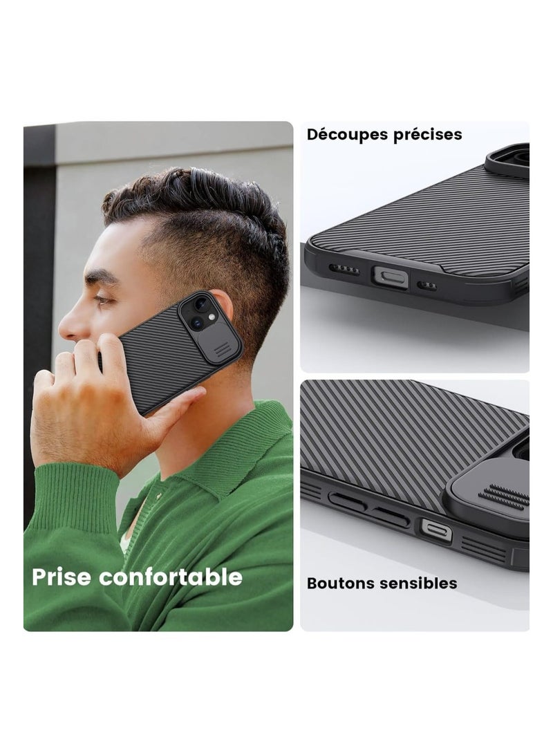 Nillkin Case for Apple iPhone 15 Plus (6.7 Inch) CamShield Pro Camera Slider Double Layered Protection TPU + PC Black Color - Image 3