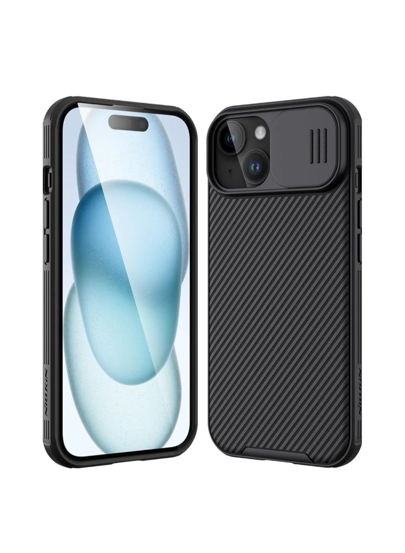 Nillkin Case for Apple iPhone 15 Plus (6.7 Inch) CamShield Pro Camera Slider Double Layered Protection TPU + PC Black Color - Image 1