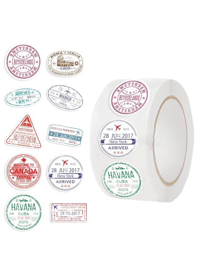 500 Stickers/roll  Roll Stickers High Color Value Cute Decorative Cartoon Funny Tape Student Sealing Stickers