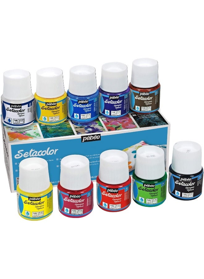 PEBEO Discovery Fabric Paint Set 45ml 10/Pkg-Setacolor Opaque - Image 3