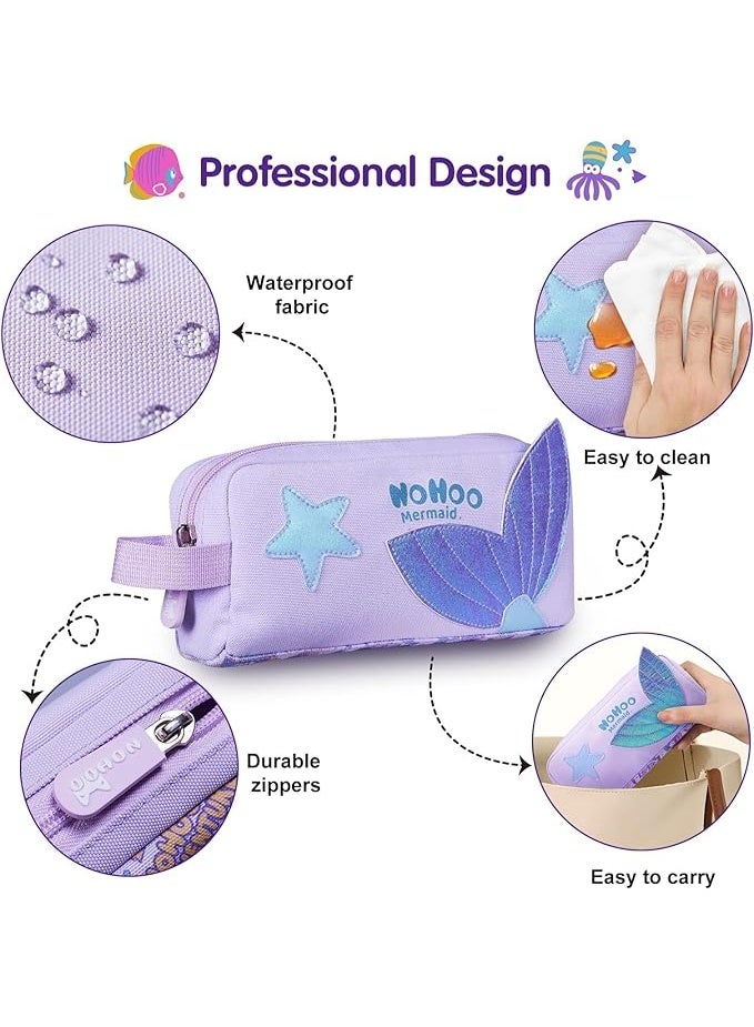 Nohoo Kids Pencil Case Color Bag Mermaid Purple - Image 4