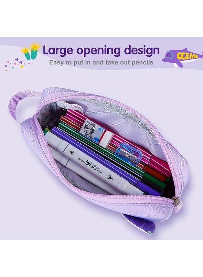 Nohoo Kids Pencil Case Color Bag Mermaid Purple - Image 3