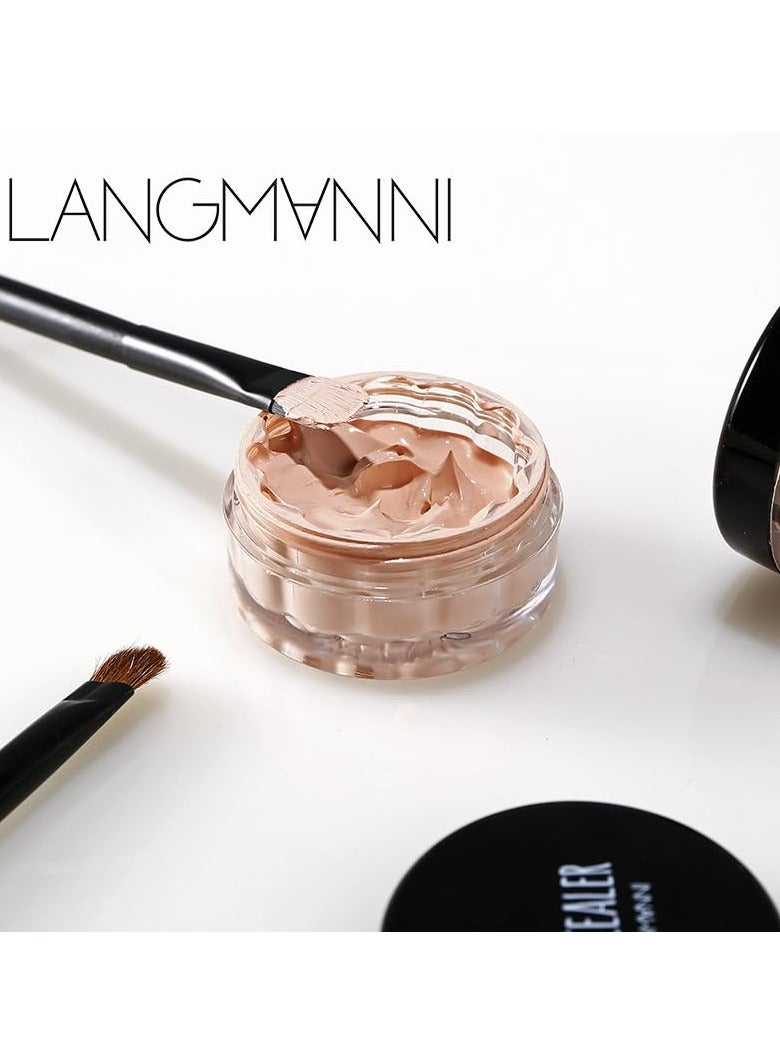 LANGMANNI كريم خافي العيوب - يخفي، يحدد، يرطب، يضيء لون البشرة، كريم أساس طويل الأمد (نود، للجميع) - Image 3