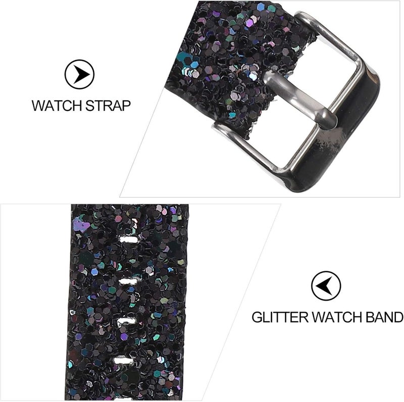 كلاراكو سوار ساعة من الجلد من كلاركو، حزام سريع الفك، حزام بديل متوافق مع فيتبيت فيرسا إس إي/فيرسا 2/فيرسا لايت/فيرسا (أسود) - Image 4