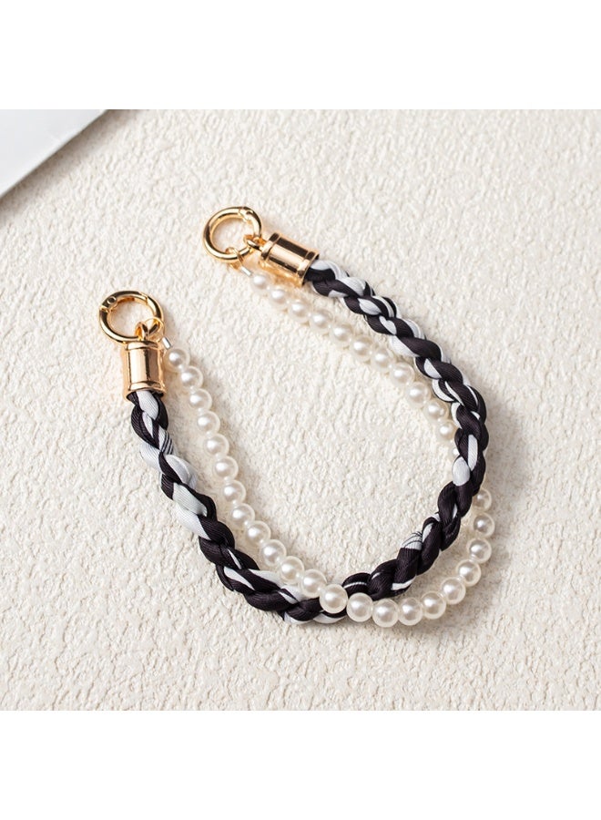 NIBEMINENT Beaded Phone Lanyard, Anti Lost Removable Wrist Strap, Weaving Shell Chain Bracelet Pendant, Phone Keychain Lanyard