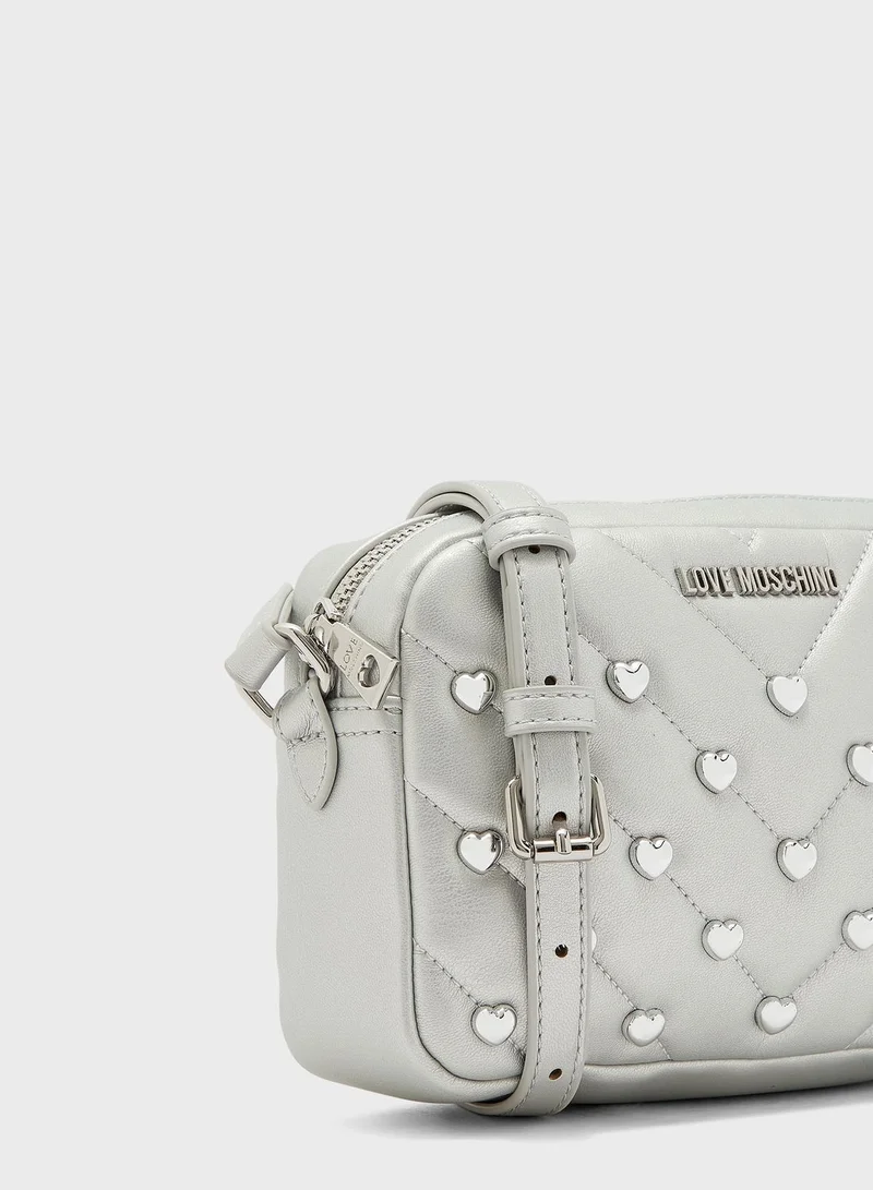 Love Moschino Studded Zip Through Crossbody