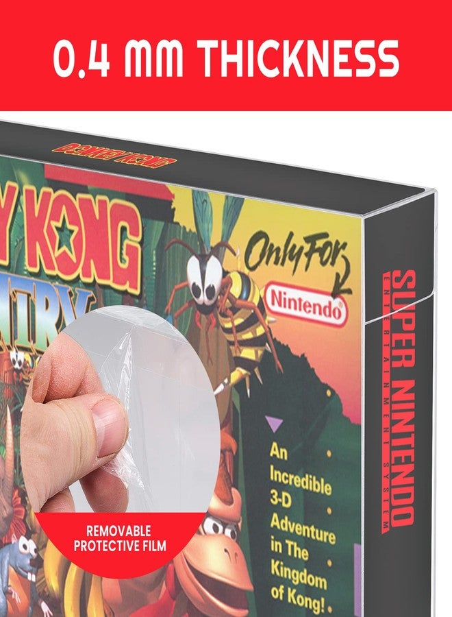 ايفورترو حافظة حماية شفافة من مادة PET لأجهزة تخزين ألعاب SNES وN64 من EVORETRO، متوافقة مع حامل ألعاب Nintendo N64 وصناديق تخزين ألعاب SNES - حافظة شفافة من مادة PET بسماكة 4 مم (عبوة من 25 قطعة) - Image 3