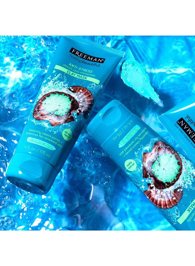 فريمان قناع فريمان الطيني المضاد للتوتر، قناع للوجه بمعادن البحر الميت، الخزامى وملح البحر، يوازن البشرة ويهدئها، يفتح المسام، قناع للوجه لجميع أنواع البشرة، خالٍ من المواد الكيميائية القاسية، أنبوب 175 مل/6 أونصة سائلة، عبوة واحدة - Image 5