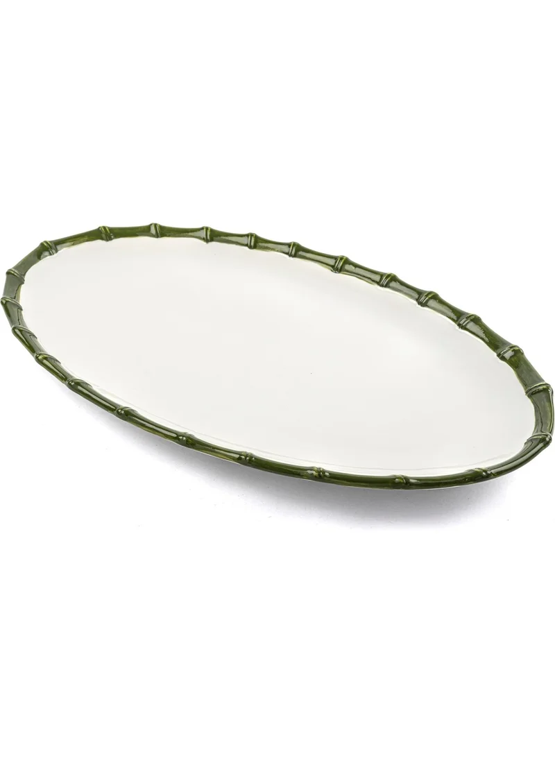 Mikasa Moor Green Rim Oval Service 50X29CM