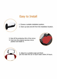 SYOSI Blind Spot Mirror-Side Mirror Wide Angle Mirror HD Glass Convex 360 Degree Rotation Car Rear Auxiliary Mirror with Adjustable Sticker Automotive Exterior Accessories for Cars Trucks（2 PCS）  - Image 2