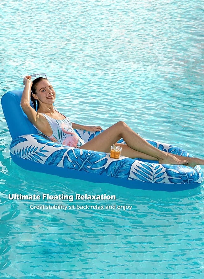 JOMILA Large Inflatable Swimming Pool Lounger with Cup Holders – Raft for Adults & Kids – Comfortable Inflatable Pool Float for Relaxation and Fun - Image 2
