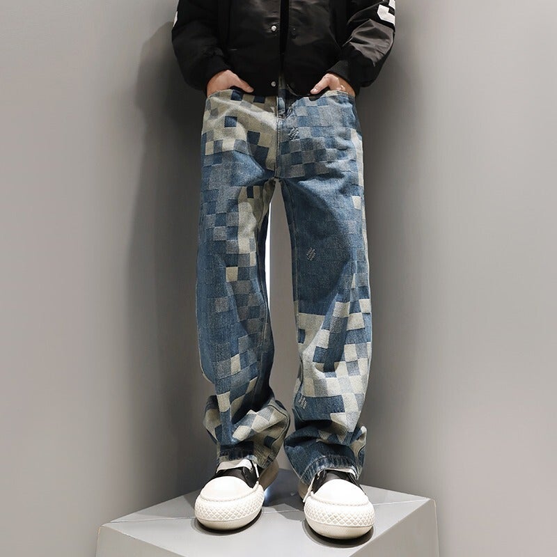 Unisex Classic Denim Jeans Loose Fit Daily Outdoor Wear - Image 1
