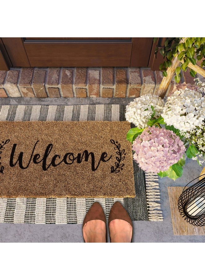 Barnyard Designs Doormat Welcome Mat for Outdoors, Large Front Door Entrance Mat, 30x17, Brown (Welcome) - Image 2