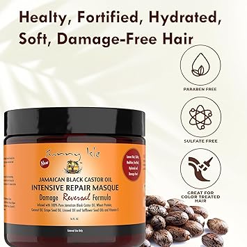 Sunny Isle Jamaican Black Castor Oil Intensive Repair Masque 16 oz - Image 4
