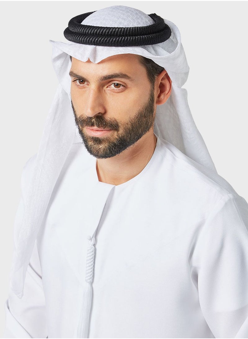 بيت الكندورة عقال كلاسيكي بشراشيب  - Image 4