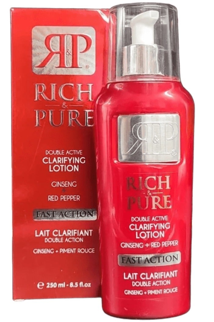 ريتش آند بيور لوشن مزدوج المفعول لتنقية البشرة بالجينسنغ والفلفل الأحمر 250 مل