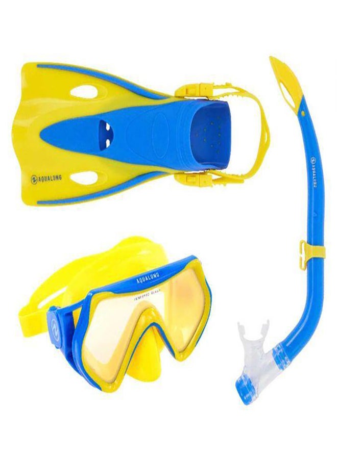 AQUA LUNG AQUALUNG by ADVENTURE HQ Set Hero Snorkeling Large/Extra Large - Yellow/Blue 