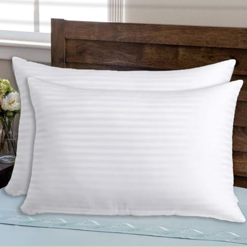 AVI Luxury Hotel Collection Microfiber Filled Bed Pillows for Sleeping, Super Soft Pillow Fillers for Back, Side, and Stomach Sleepers, 20 x 30 Inches or 51 x 76 CM Set of 2 - Image 1