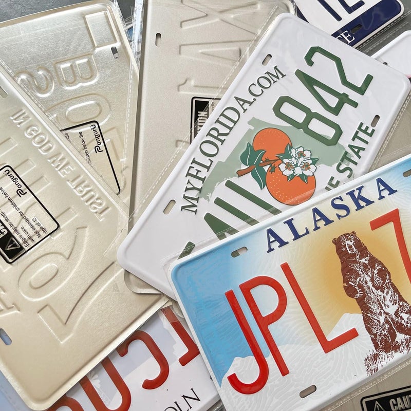PeisTin Assorted Replica License Plates, Prop Number Tags, Man Cave Garage Bar Decor, 6x12 inches (10 pcs) - Image 4