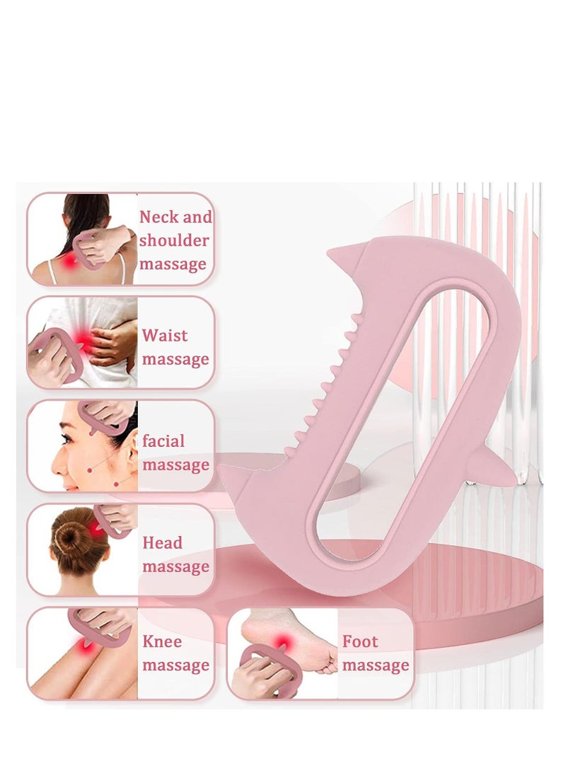 Y&D Trigger Point Massager Tool, 3-in-1 Acupoint Body and Deep Tissue Massage Acupressure Tools, Meridian 1 Pcs, Pink  - Image 2