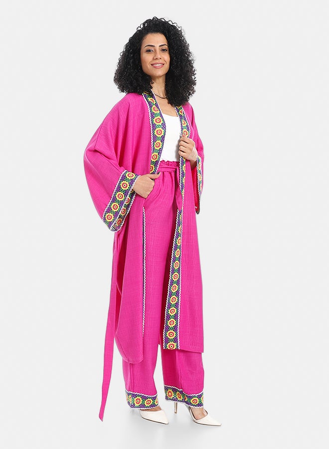 Red Circle Women's plain kimono suit - Image 2