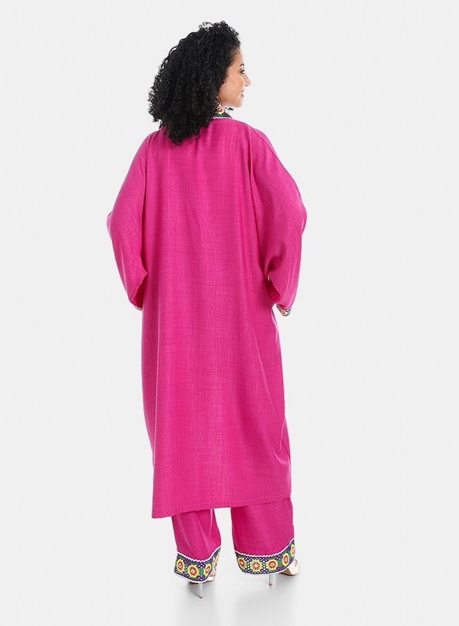 Red Circle Women's plain kimono suit - Image 3