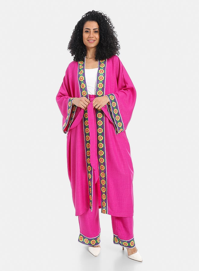 Red Circle Women's plain kimono suit - Image 1