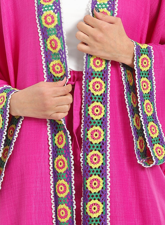 Red Circle Women's plain kimono suit - Image 4