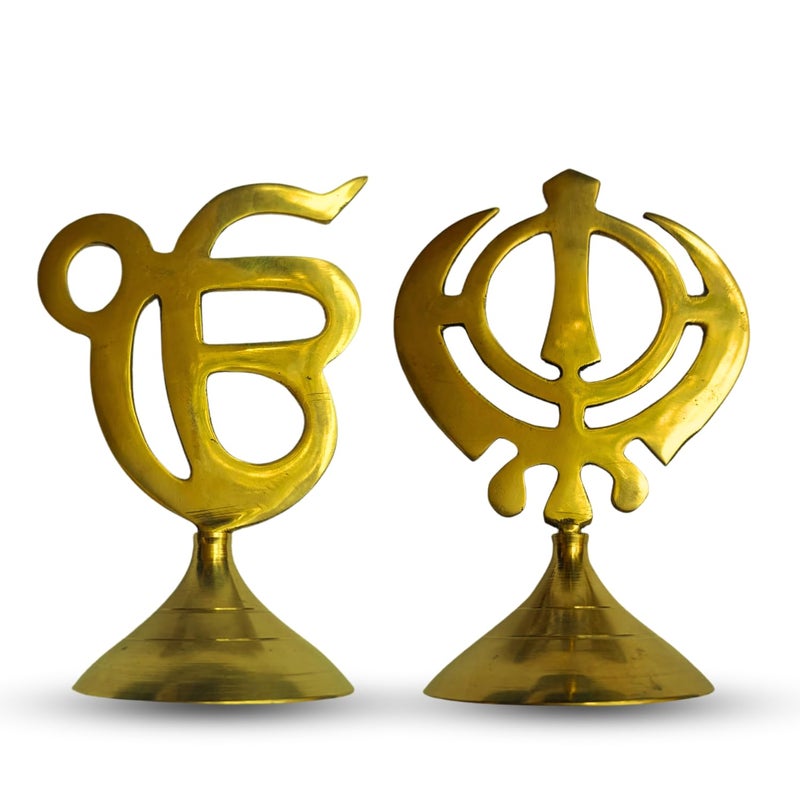 Nature Blaze Billion Deals Sikh Religious Symbol IK ONKAR Khanda Showpiece for Home Decor Office Car 45 Inch - Image 2