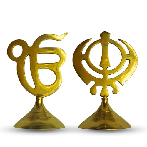 Nature Blaze Billion Deals Sikh Religious Symbol IK ONKAR Khanda Showpiece for Home Decor Office Car 45 Inch - Image 1