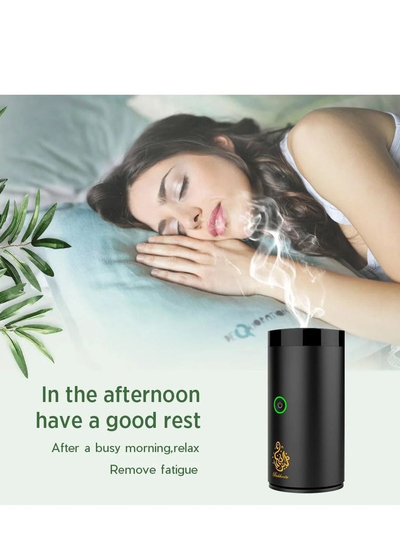 AROAQ New Style USB Type-C Bukhoor Power Rechargeable Incense Burner Black - Image 2