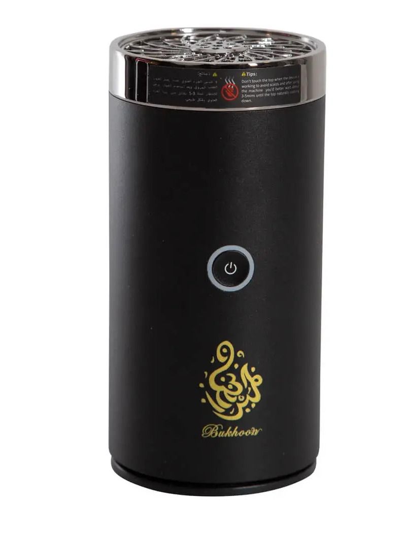 AROAQ New Style USB Type-C Bukhoor Power Rechargeable Incense Burner Black - Image 1