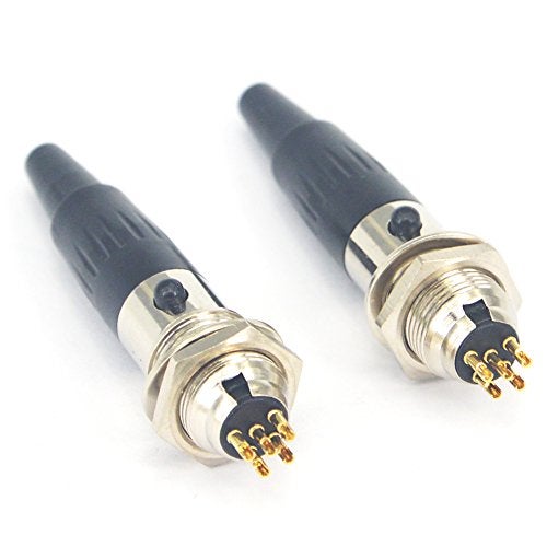 onelinkmore DIY 5 Pin Mini XLR Connector TA5F Audio Microphone Adapters with Plug Chassis Mount Mini XLR Jack 5 Pin for Pro Microphones Set of 2 - Image 4