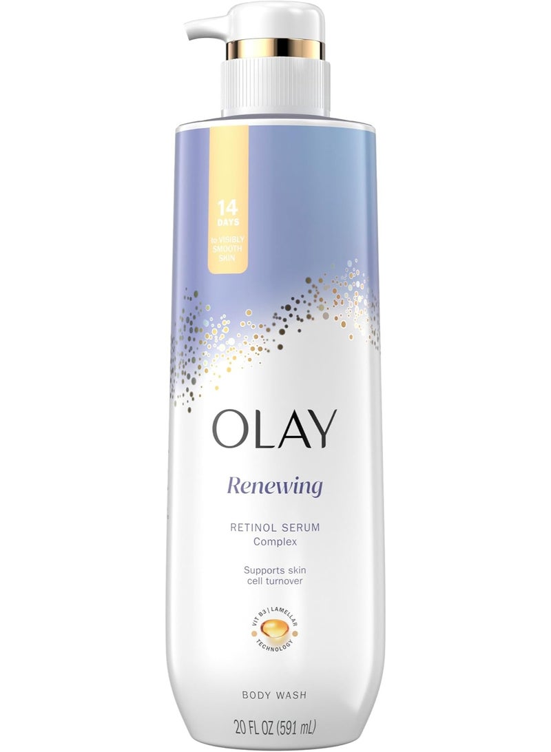 Olay Cleansing & Renewing Nighttime Body Wash with Retinol Serum Complex, 17.9 fl oz - Image 1