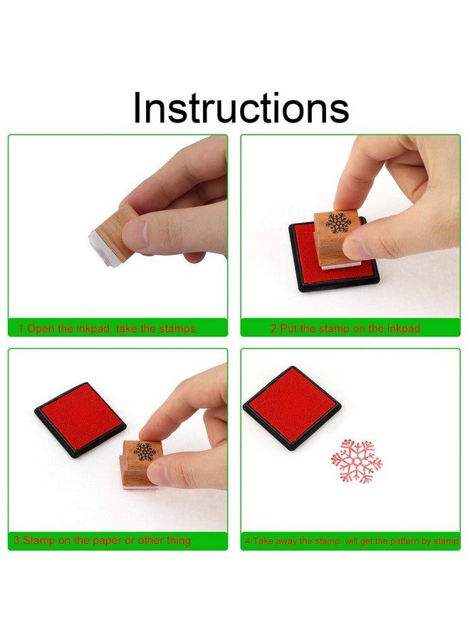 هواف طوابع عيد الميلاد الخشبية من HOWAF، 24 قطعة، مع وسادة حبر للأطفال، صناعة البطاقات، الرسم، طوابع عيد الميلاد للأطفال، دفاتر القصاصات، ورق التغليف، هدايا، حقائب حفلات عيد الميلاد، لوازم هدايا عيد الميلاد - Image 5