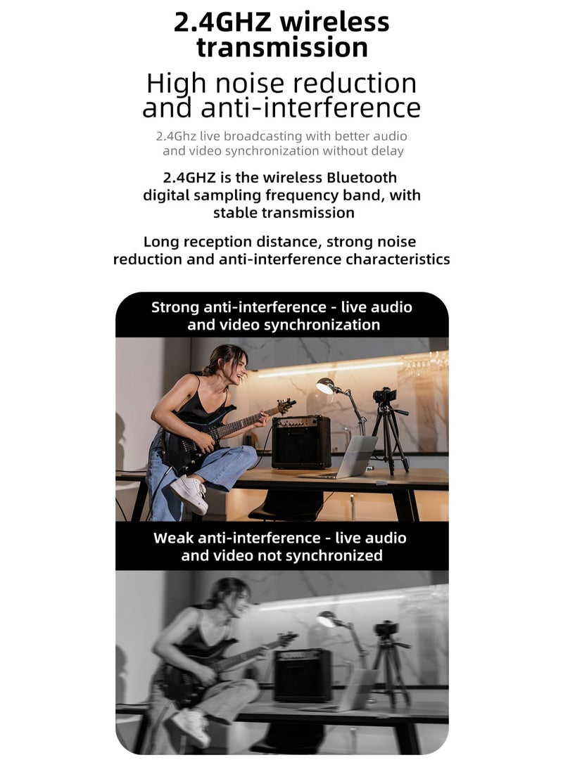 Wireless Microphone, Bluetooth Mobile Phone Microphone with Audio/Noise Cancellation Function  - Image 5