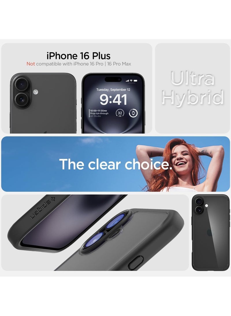Spigen غطاء حماية ألترا هايبرد لهاتف آيفون 16 بلس (2024) - أسود غير لامع - Image 2