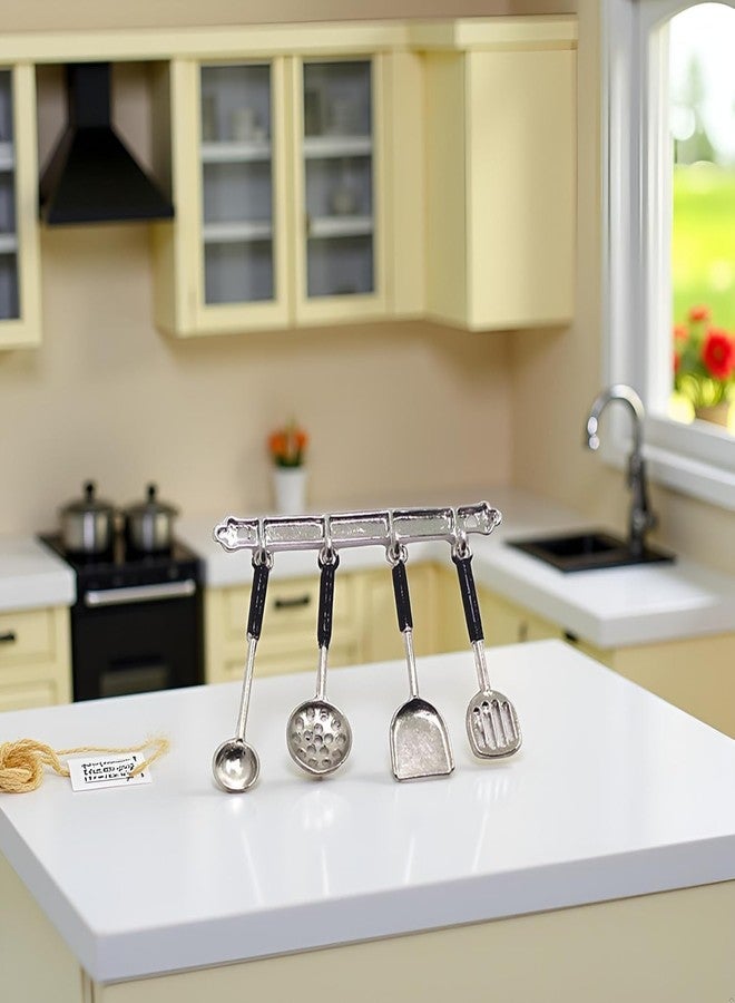 SelHeng 2 Set 1:12 Scale Stainless Steel Mini Kitchen Tools for Dollhouses, Realistic Utensil Set for Fairy Gardens, DIY Craft Dioramas and Model Displays - Image 5