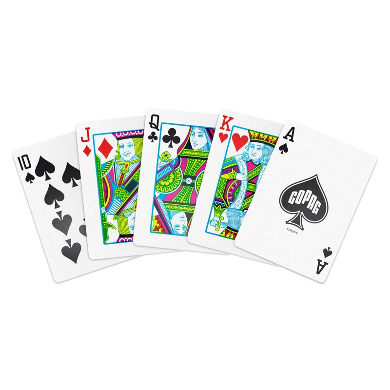 Copag 1546 Design 100% Plastic Playing Cards, Poker Size (Standard) Black/Gold (Regular Index, 1 Set) - Image 4