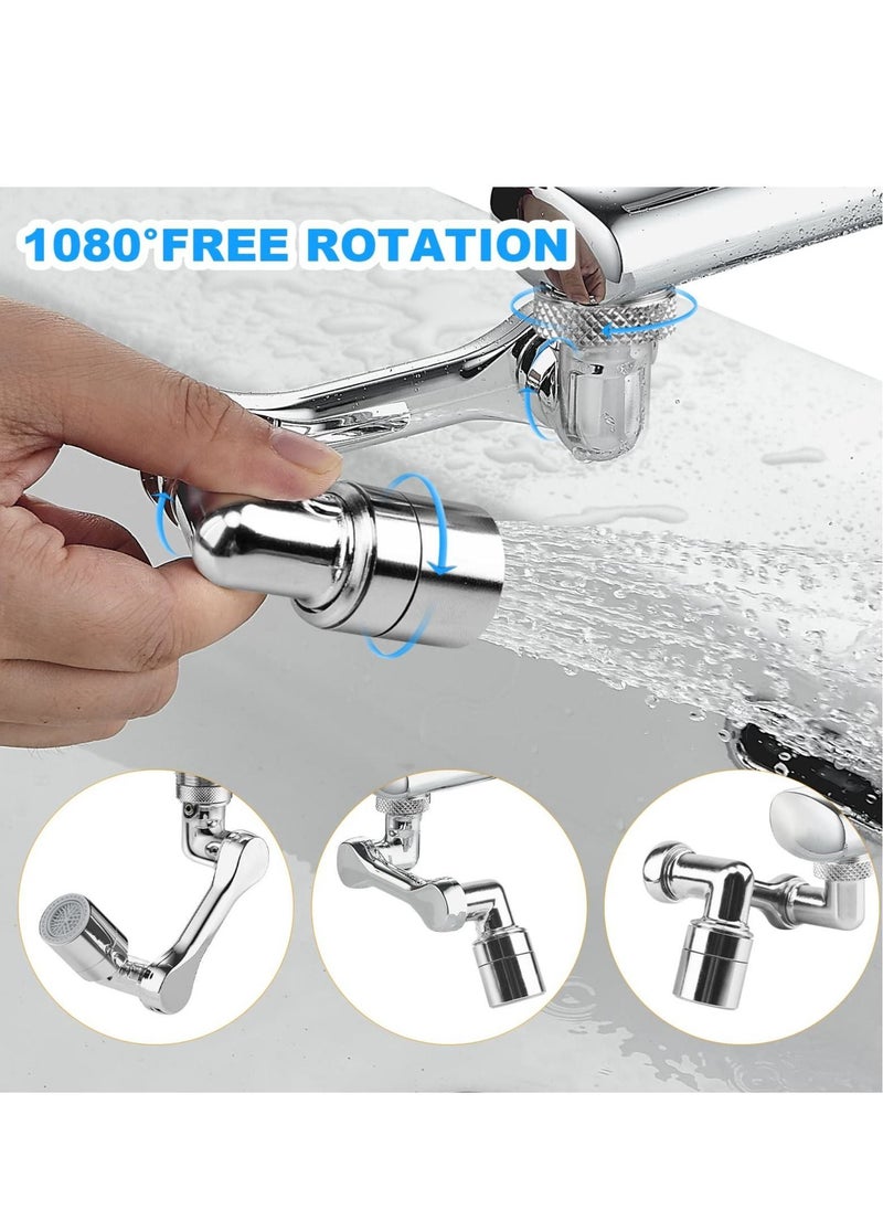 Generic - Universal Rotating Faucet Extender 1080° Large-Angle Rotating Robotic Arm Water Nozzle Faucet Adaptor Faucet Aerator Splash Filter Kitchen Tap Extend - Image 1