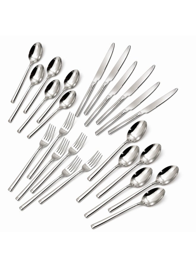 Beram Stainless Gleam Cutlery Set, Stainless Steel Flatware Set, 18/10 Grade, Kitchen Utensils Set, Tableware Set For Home, Restaurants, Hotels and More - Image 1