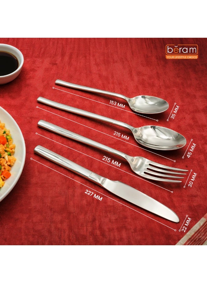 Beram Stainless Gleam Cutlery Set, Stainless Steel Flatware Set, 18/10 Grade, Kitchen Utensils Set, Tableware Set For Home, Restaurants, Hotels and More - Image 5