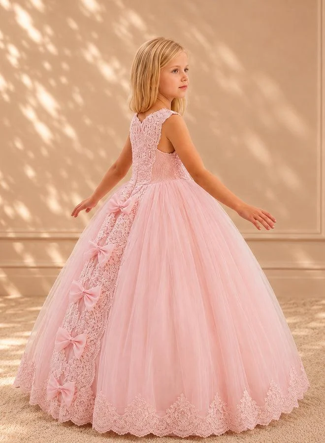 فيا بامبينو Blush Lace Bodice Tulle Ball Gown 3102