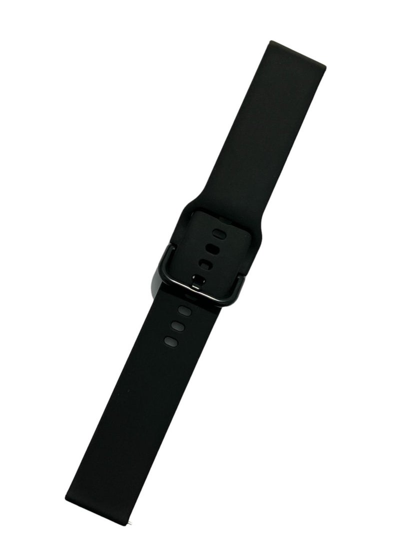 سوار رياضي بديل من السيليكون لهاتف سامسونج جلاكسى اكتيف 1 / 2 مقاس 40/44 مم 20 مم - أسود - Image 5
