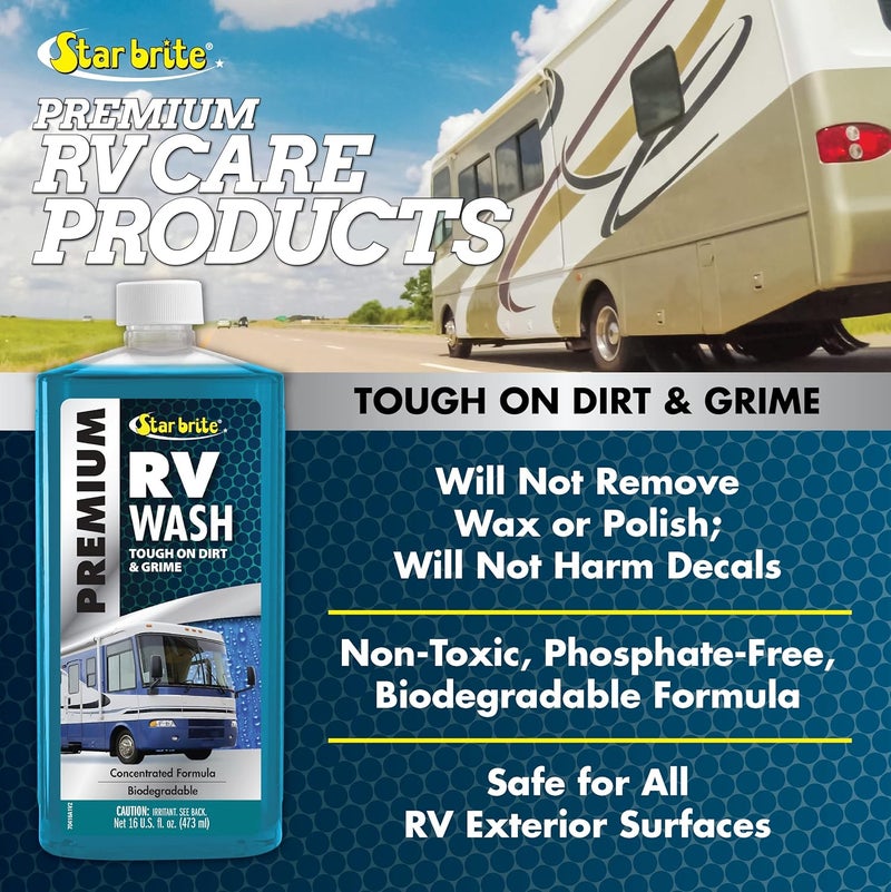 Star Brite Premium RV Wash - Ultimate RV Exterior Cleaner for Road Grime & More - Ideal for All Camper Surfaces - 16 OZ (070416P) - Image 2