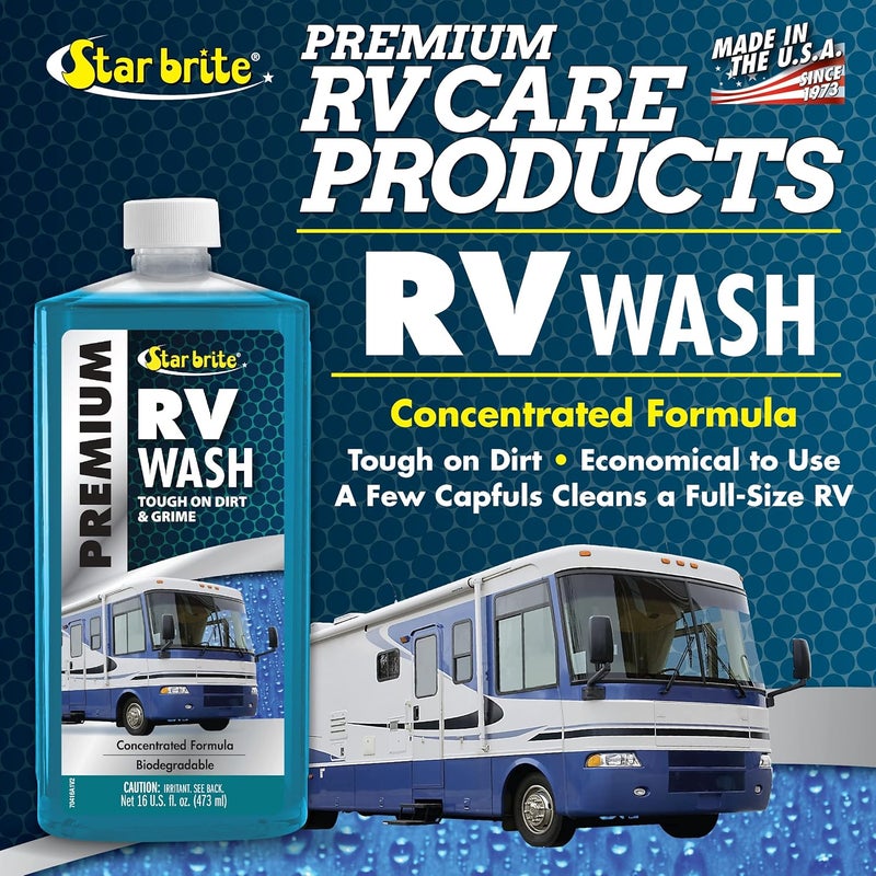 Star Brite Premium RV Wash - Ultimate RV Exterior Cleaner for Road Grime & More - Ideal for All Camper Surfaces - 16 OZ (070416P) - Image 1