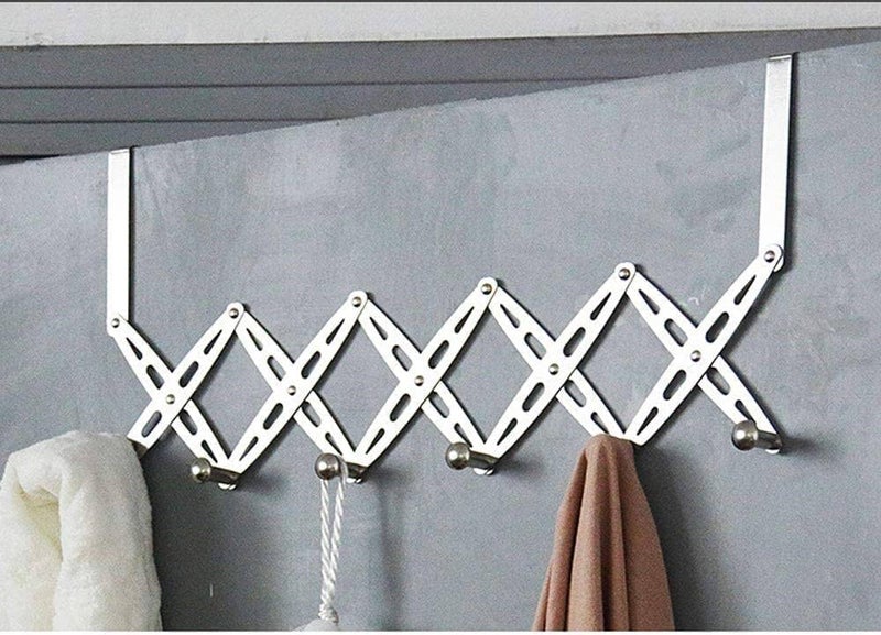 DREWIT STAR 6 Alloy Steel Hooks for ClothesOver The Door Hanger Hooks Organizer Cloth Hanger for DoorFlexible Door Back Hanger RackBathroom Hangers for Clothes Towel Wardrobe - Image 4
