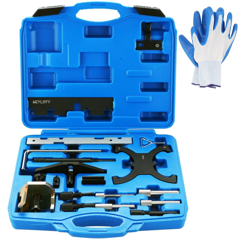 weyleity Engine Camshaft Timing Tool Kit Compatible with Ford Fiesta Fusion Escape Mazda 14 16 18 20 DiTDCiTDDi ECOBOOST 16 TiVCT 15 16 VVT 23 25L Engine Replace 3031097 3031550 3031556