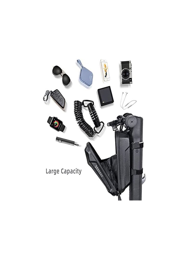 Goolsky Goolsky 2L Scooter Handlebar Bag, Front Hanging Bag with One Extra Universal Helmet Password Lock Set Compatible with Mijia M365/M365 Pro/Segway ES1/ES2/ES3 (Black)  - Image 5